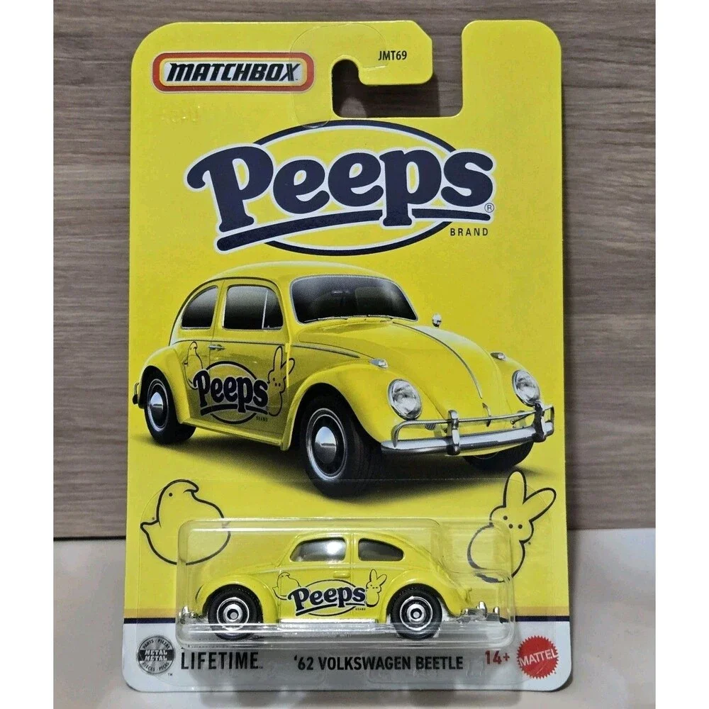 2026 Matchbox Peeps ‘62 Volkswagen Beetle Easter Basket Gift Lot of 3